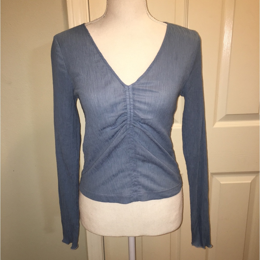 MADEWELL Ruched V-Neck Top